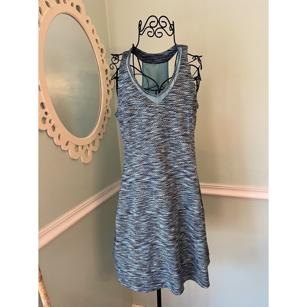 MPG Women's Sleeveless Dress-Travel, Golf-Blue-M‎ Bra/Pockets-PolySpandex